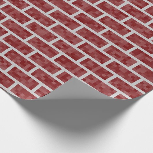 Dunkelrote 8-BitPixelated Geschenkpapier (Ecke)