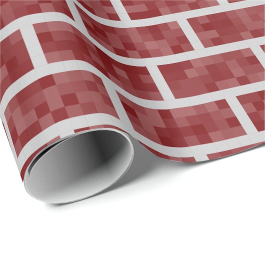 Dunkelrote 8-BitPixelated Geschenkpapier (Rolleneckpunkt)