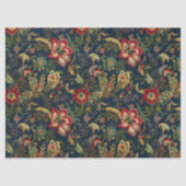 Dunkelrote Blume Chinoiserie Dekoupage Seidenpapier (Vorderseite)