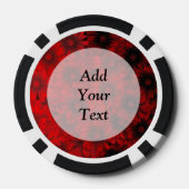 Dunkelrote Blumenmuster Pokerchips (Rückseite)