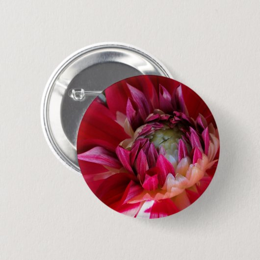 dunkelrote Blüte Button (Vorne & Hinten)