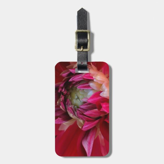 dunkelrote Blüte Gepäckanhänger (Vorderseite vertikal)