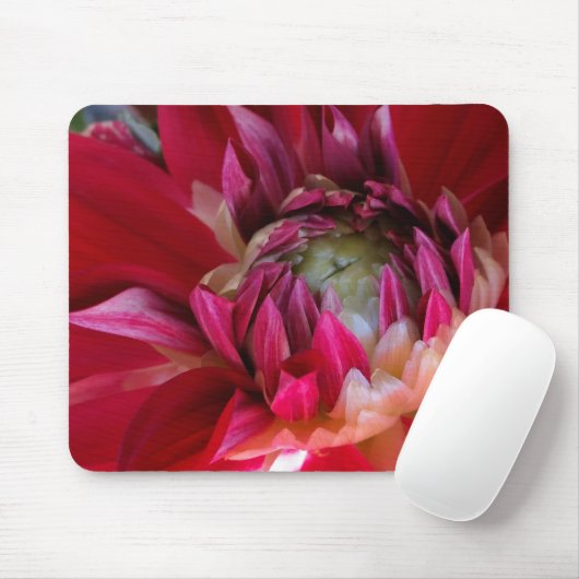 dunkelrote Blüte Mousepad (Mit Mouse)