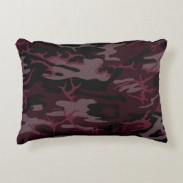 Dunkelrote Camouflage Dekokissen
