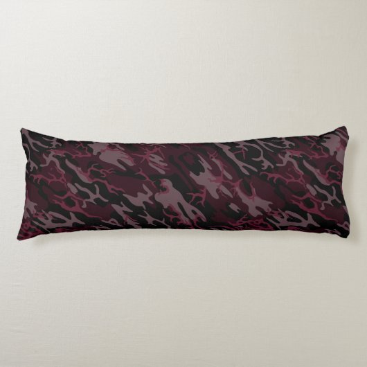 Dunkelrote Camouflage Kissen (Vorderseite)