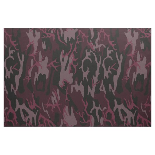 Dunkelrote Camouflage Stoff (Fat Quarter (45,7 x 55,9 cm))