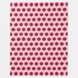 Dunkelrote Dahlia-Blume Nahtloses Muster auf Fleecedecke