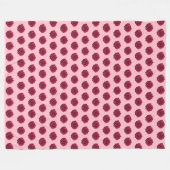 Dunkelrote Dahlia-Blume Nahtloses Muster auf Fleecedecke (Vorderseite (Horizontal))