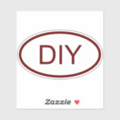 Dunkelrote Euro-Style Oval-Form Aufkleber (Blatt)