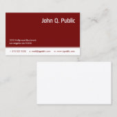 Dunkelrote Farbe Visitenkarte (Vorne/Hinten)