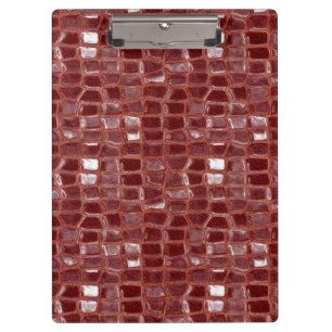 Dunkelrote Glasziegelsteine abstraktes geometrisch Klemmbrett