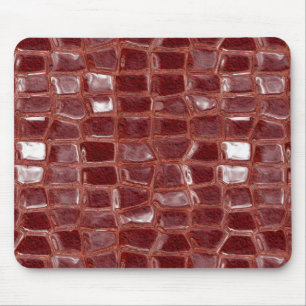 Dunkelrote Glasziegelsteine abstraktes geometrisch Mousepad