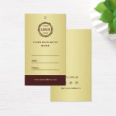 Dunkelrote Gold Design-, Logo- oder Foto-Preisschi (Schreibtisch)