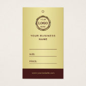 Dunkelrote Gold Design-, Logo- oder Foto-Preisschi (Vorderseite)