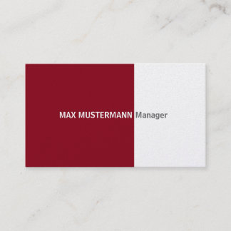 Dunkelrote Gold Visitenkarte
