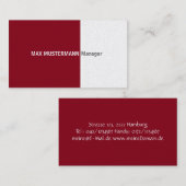 Dunkelrote Gold Visitenkarte (Vorne/Hinten)