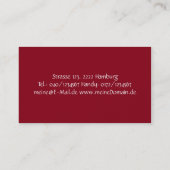 Dunkelrote Gold Visitenkarte (Rückseite)