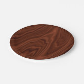 Dunkelrote hölzerne Beschaffenheit Pappteller (Schrägansicht)