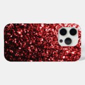 Dunkelrote Imitate Glitzer Glitzern Case-Mate iPhone Hülle (Rückseite (Horizontal))