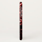 Dunkelrote Imitate Glitzer Glitzern Glamour Monogr Case-Mate iPhone Hülle (Hinten/Links)