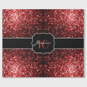 Dunkelrote Imitate Glitzer Glitzern Glamour Sweet  Geschenkpapier (Flach)