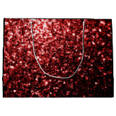 Dunkelrote Imitate Glitzer Glitzern Glamour Sweet  Große Geschenktüte (Rückseite)