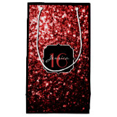 Dunkelrote Imitate Glitzer Glitzern Glamour Sweet  Kleine Geschenktüte (Vorderseite)