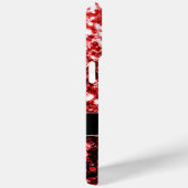 Dunkelrote Imitate Glitzer Glitzern Monogram Case-Mate iPhone Hülle (Rückseite / Rechts)