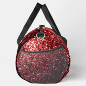 Dunkelrote Imitate Glitzern Glitzer Bling Duffle Bag (Rechts)