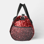 Dunkelrote Imitate Glitzern Glitzer Bling Duffle Bag (Rechts)