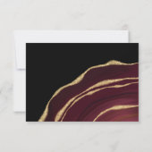 Dunkelrote Karte RSVP-Karte (Rückseite)