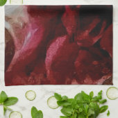 dunkelrote Kerzenleuchte Handtuch (Gefaltet)