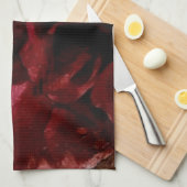 dunkelrote Kerzenleuchte Handtuch (Viertel Falte)