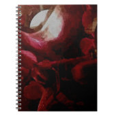 dunkelrote Kerzenleuchte Notizblock (Vorderseite)