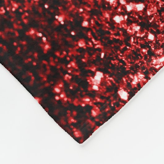 Dunkelrote Ladybug-Imitate Glitzer-Glitzern Monogr Fleecedecke (Ecke)