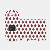 Dunkelrote Ladybug-Imitate Glitzer-Glitzern Monogr Geschenkschachtel (Ungefaltet)