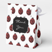 Dunkelrote Ladybug-Imitate Glitzer-Glitzern Monogr Geschenkschachtel (Rückseite)
