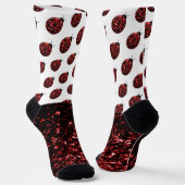 Dunkelrote Ladybug-Imitate Glitzer-Glitzern Monogr Socken (Gewinkelt)