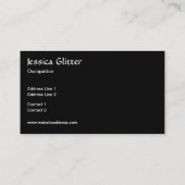 Dunkelrote Ladybug-Imitate Glitzer-Glitzern Monogr Visitenkarte (Rückseite)