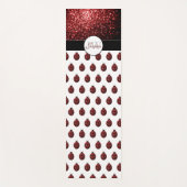 Dunkelrote Ladybug-Imitate Glitzer-Glitzern Monogr Yogamatte (Vorderseite)