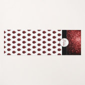 Dunkelrote Ladybug-Imitate Glitzer-Glitzern Monogr Yogamatte (Vorderseite (Horizontal))