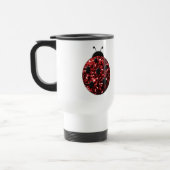 Dunkelrote Ladybug-Imitate Glitzer Glitzern Reisebecher (Links)