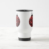 Dunkelrote Ladybug-Imitate Glitzer Glitzern Reisebecher (Mittel)