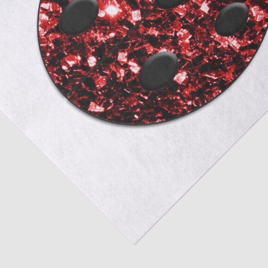Dunkelrote Ladybug-Imitate Glitzer Glitzern Seidenpapier (Ausschnitt)