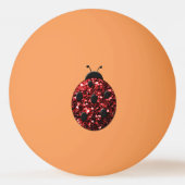 Dunkelrote Ladybug-Imitate Glitzer Glitzern Tischtennisball (Vorderseite)