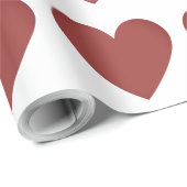 dunkelrote Liebe Geschenkpapier (Rolleneckpunkt)