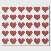 dunkelrote Liebe Geschenkpapier (Flach)