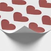 dunkelrote Liebe Geschenkpapier (Ecke)