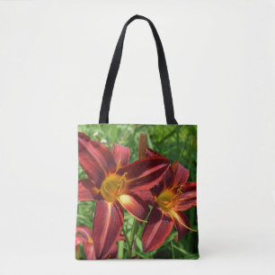 Dunkelrote Lilien Taschen-Tasche Tasche