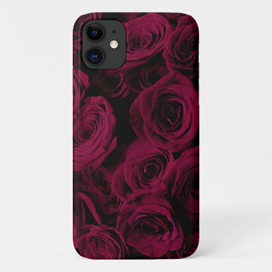 Dunkelrote magenta burgundy-Rose Case-Mate iPhone Hülle (Rückseite)